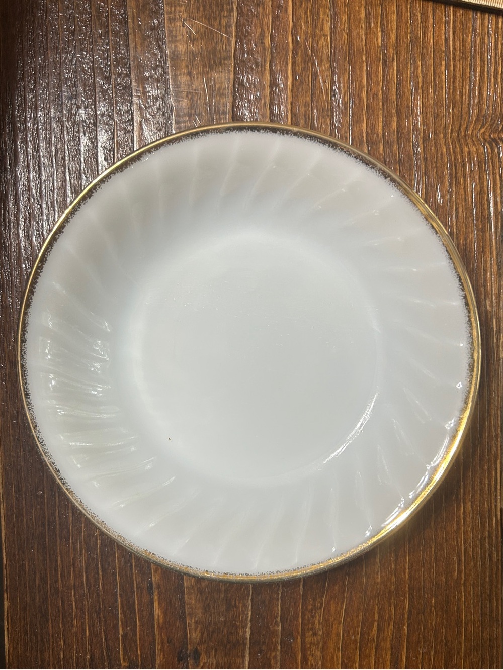 Vintage Fire King Salad Plate or Soup Bowl with Gold Rim
